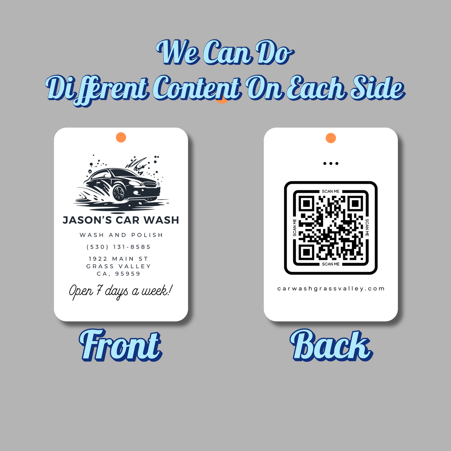 Bulk Custom Car Air Fresheners For Auto Repair Shops, Custom Freshies For Auto Repair Businesses